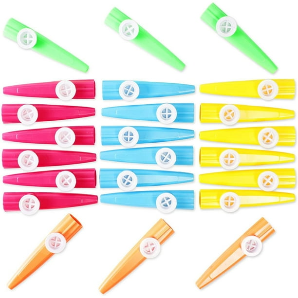 24Pack Plastic Kazoo, Musical Instruments for Kids Birthday Party