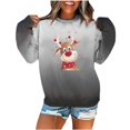 thumbnail image 1 of Moda mujer manga larga cuello redondo señoras impresas señoras sudadera Tops blusa Fridja fksj1842, 1 of 3