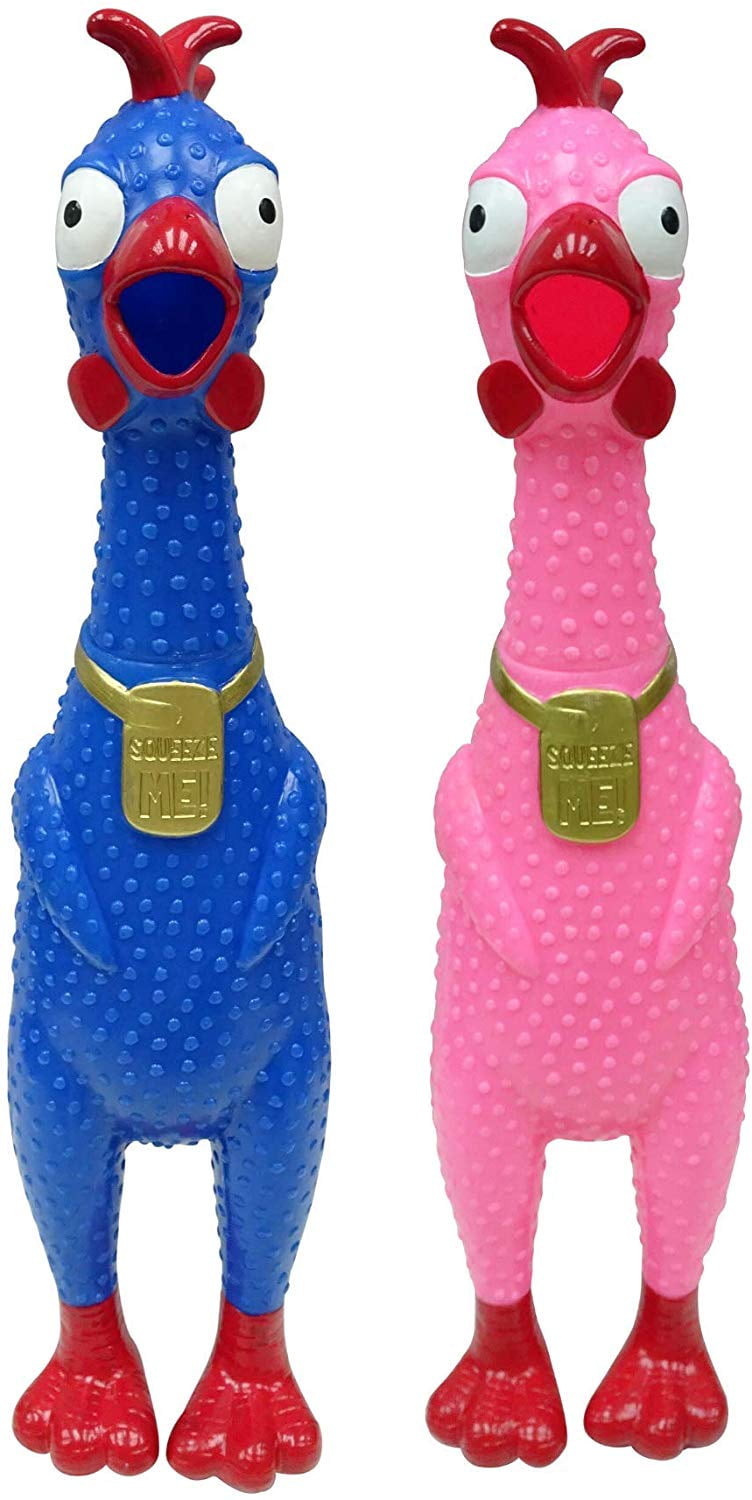 Animolds Squeeze Me Rubber Chicken Toy XL Screaming Rubber Chickens