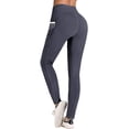 thumbnail image 1 of Pantalones de yoga de cintura alta con bolsillos, control de barriga, pantalones de entrenamiento para mujer Leggings de yoga elásticos en 4 direcciones con bolsillos Adepaton  LRWJ017-15, 1 of 4