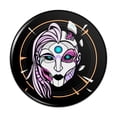 thumbnail image 1 of Cyborg Android Robot Science Woman Face Pinback Button Pin, 1 of 4