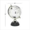 thumbnail image 3 of DecMode 8" Silver Globe with Marble Base and Tiered Base, 3 of 9