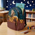 thumbnail image 3 of Xoenoiee Horse Butterfly Sunflower Pattern Kids School Backpack Bookbag Casual Travel Daypack School Backpack for Teens Girls Middle School Laptop Backpack with Zippe Pocket and Adjustable Straps, 3 of 7