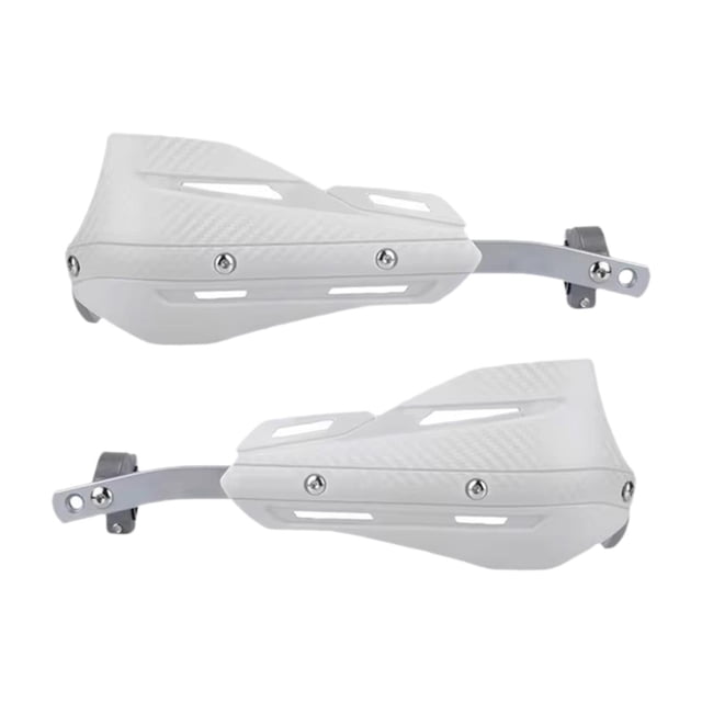 DYNWAVECA 2Pcs Handle Guard Motorcycle Handlebar Handguards Universal Practical Versatile Dirt Bike Handguards for ATV White