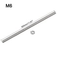 thumbnail image 2 of Unique Bargains 6Pack M6 x 300mm Fully Threaded Rod w 6Pack Hex Nuts, 1mm Pitch 304 Stainless Steel Right Hand Threaded Rod, 2 of 6