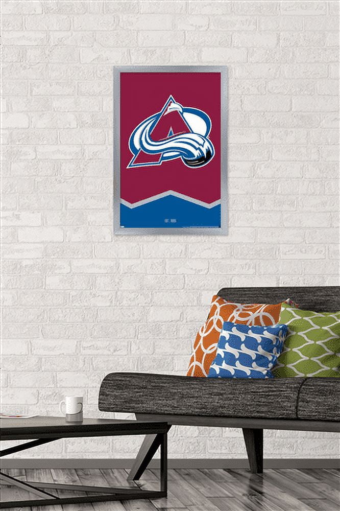 NHL Colorado Avalanche - Logo 21 Wall Poster, 14.725" x 22.375", Framed