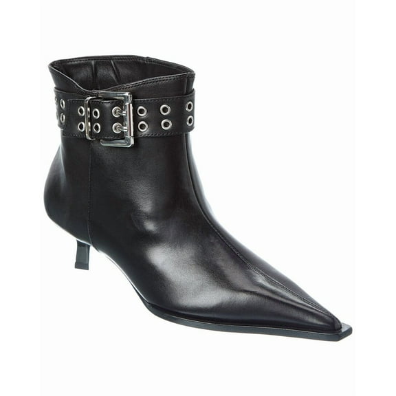 SCHUTZ Jess Leather Bootie, 5.5, Black