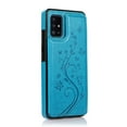 thumbnail image 3 of Compatible with Galaxy A51 5G Case Wallet with Card Holder,Embossed Butterfly Pattern PU Leather Double Magnetic Buttons Flip Shockproof Protective Cover for Samsung Galaxy A51 5G, Blue, 3 of 9