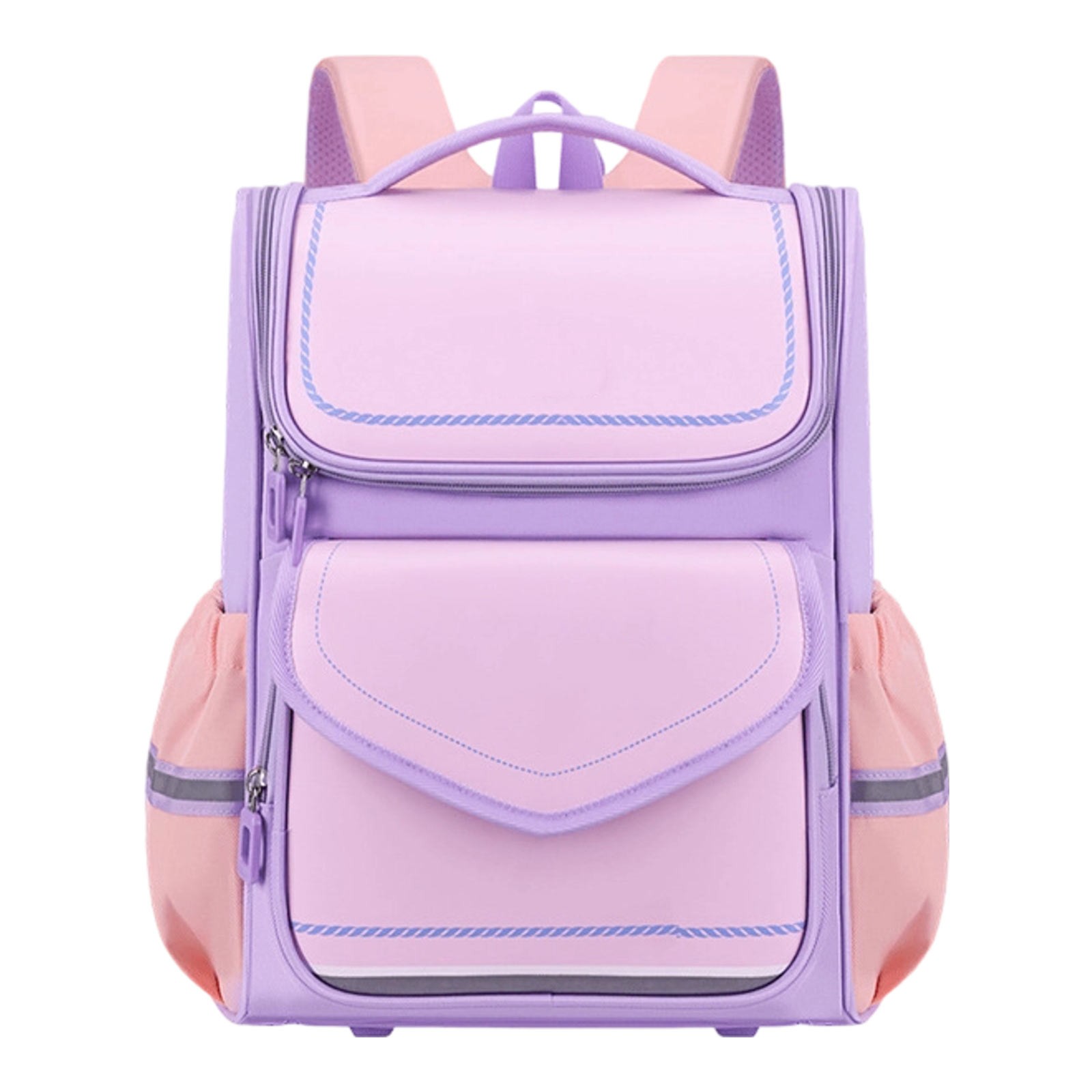 Mochila para niños, color patchwork, para volver a la escuela, para estudiantes de primaria, ligera, de gran capacidad, casual para exteriores y viajes 2