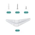 thumbnail image 3 of Uxcell Metal L Brackets Iron Floating Shelf Brackets Wall Angle Bracket Corner Brace 4 Set White 4 x 3 inch, 3 of 7