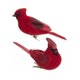 12 Red Cardinal Christmas Ornaments - Clip-On Bird Decor For Tree, Wreaths, Crafts