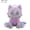 Hellcat Purple, variant on Red-brown devil-horned cat plush toy with microphone prop, cartoon anime sitting pose doll
