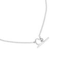thumbnail image 4 of Jewelstop Sterling Silver Polished Finish Heart Necklace with Toggle Clasp -18", 4 of 6