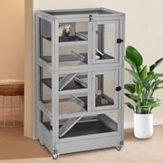 Aivituvin Ferret Cage Rat Cage 5 Levels Small Animal Cage for Chinchilla, Hedgehogs, Squirrel, Chameleon, Lizard, Gerbils Anti-Chewing