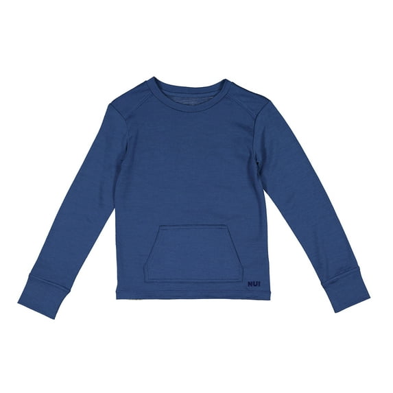 Nui Organics RWS 100% Merino Wool Base Layer Kids Crew Neck Shirt - Naturally Soft, Breathable & Odor Resistant Long Sleeve Kids Base Layer