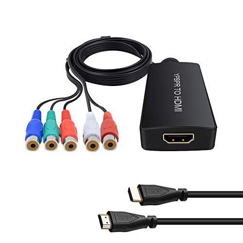 Component to HDMI Converter YPbPr HDMI Converter Support 720P/ 1080P for HD TV, DVD Player, Blu-ray Player, Wii, PS2/PS3, Xbox 360, Original Xbox More (with HDMI Cable) - Walmart.com