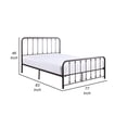 thumbnail image 6 of Ken King Size Metal Bed- Ball Accents on Vertical Slats- Antique Bronze, 6 of 11