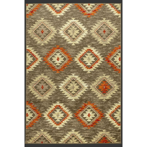 Rugs 2 Go Omaha Polypropylene Indoor Area Rug Orange 6x9 Rectangle Walmart Com Walmart Com