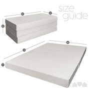 Milliard Tri Folding Memory Foam Mattress with Washable Cover Queen (78 inches x 58 inches x 6 inches)
