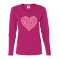 thumbnail image 2 of Wild Bobby Breast Cancer Awareness Pink Ribbon Heart Breast Cancer Awareness Women Graphic Long Sleeve T-Shirt, Fuschia, Medium, 2 of 6