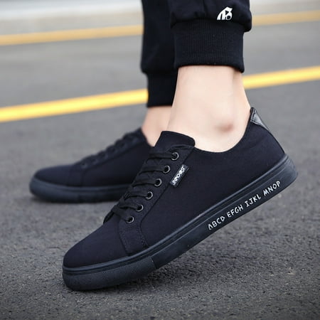 

Men‘s Canvas Low Top Casual Lace Up Skate Shoes