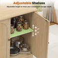 thumbnail image 5 of Haverchair Sideboard Buffet Cabinet with Storage, Fluted Arched Storage Cabinet with Adjustable Shelves, Wooden Modular Coffee Bar, Modern Console Table for Living Room Kitchen Dining Room Entryway, 5 of 10