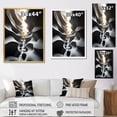 thumbnail image 4 of Designart "Black White Canyon Walls In I" Landscape & Nature Floater Framed Wall Art Living Room, 4 of 7