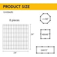 thumbnail image 4 of FDW 24 inch Dog Pen Playpen Puppy Pet Playpen 8 Panel Metal Portable Folding Animal Dog Fence,Black, 4 of 7