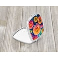 thumbnail image 2 of Colorful Chrysanthemums Compact Mirror 2.75 in x 3 in, 2 of 4