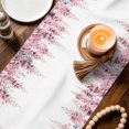 thumbnail image 3 of Pink Wisteria Table Runner 72 Inches, Sprinng Summer Pastoral Flowers Botanical Bed Runner Dresser Scarves Tabletop for Indoor Outdoor Parties/Ceremony/Banquet, 16" x 72", 3 of 9