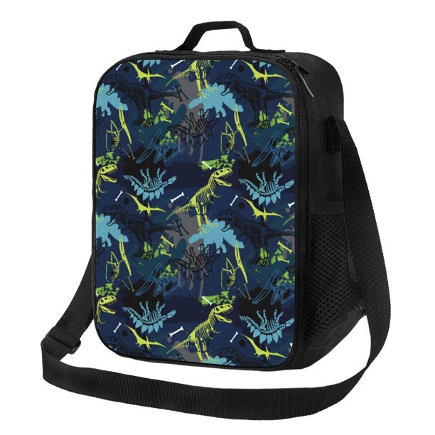 Balery Cartoon Dinosaur Caja de Almuerzo y Bolsa de Almuerzo para Hombres y Mujeres, Bolsa de Almuerzo Reutilizable con Gran Capacidad, Bolsa de Almuerzo Aislada