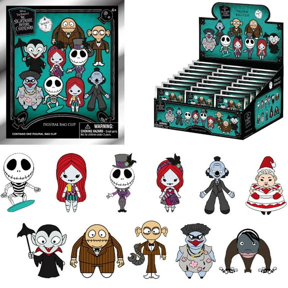 Nightmare Before Christmas 3D Figural Foam Bag Clip NBX Series 7 Mystery Pack