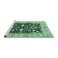 thumbnail image 2 of Ahgly Company Machine Washable Indoor Square Persian Turquoise Blue Traditional Area Rugs, 5' Square, 2 of 4