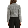 thumbnail image 3 of CHAQUETA DE MUJER CON SOLAPA NOTCH INSPIRADA CHIC, BLAZER CASUAL DE MANGA LARGA PARA OFICINA, TALLA XL, BEIGE Y NEGRO, 3 of 5