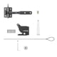 thumbnail image 1 of Bearachild Cerradura de pestillo de puerta de acero al carbono resistente para exteriores, para seguridad de vallas de madera y jardín Cerraduras de hardware largo negro, 1 of 6