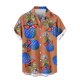 thumbnail image 5 of Blusa y camisa de manga corta con cuello vuelto para hombre, blusa informal de moda con botones estampados, blusa de manga corta con cuello vuelto, blusa de poliéster para hombre, 5 of 6