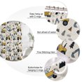 thumbnail image 3 of 60x72 Inch Shower Curtains for Bathroom, Cartoon Truck Fabric Bath Curtain Decor, Cute Yellow Grey Excavator Bulldozer Pine Tree Restroom Curtains Shower Set Accessories with 12 Hooks 60 Inch, 3 of 7