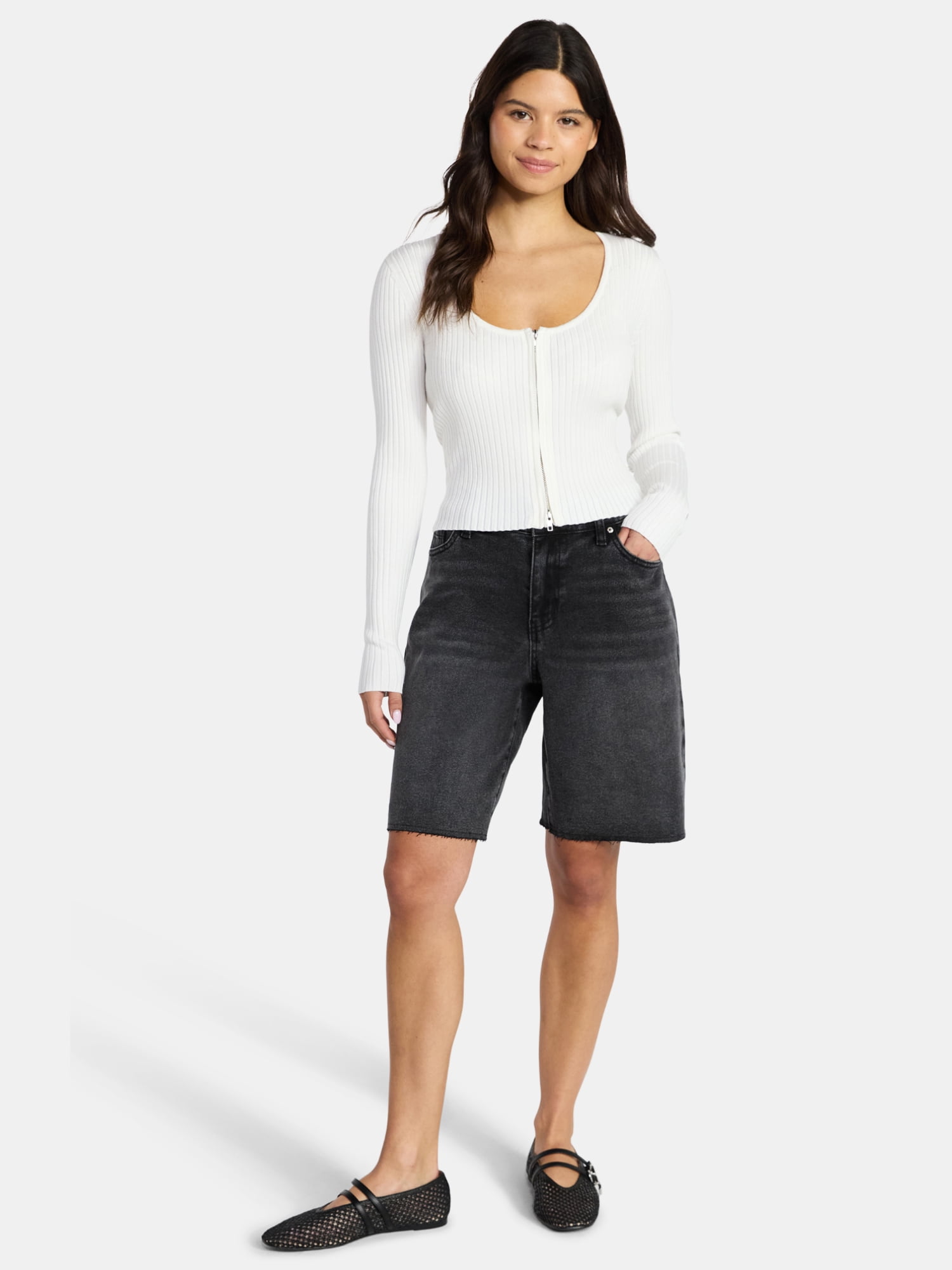 Madden NYC Women's Mid Rise Jorts, Sizes XXS-XXL