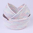 thumbnail image 4 of REGALWOVEN Round Woven Storage Basket, Small Storage Bin for Entryway Desk Key Tray Bowl Home Decor White Color 6.5*6.5*3in, 4 of 7