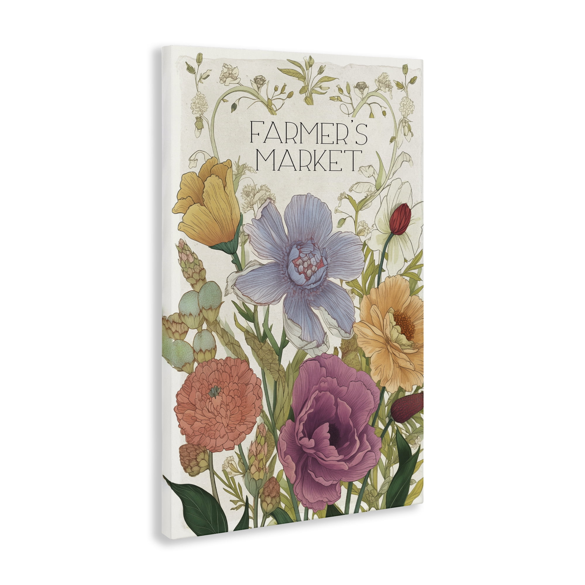 Vintage Farmer's Market Garden Canvas Wall Art, design by Sasha