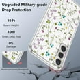 thumbnail image 3 of for Samsung Galaxy S22 Plus Case Compatible with MagSafe Clear Floral Case with Flower Branch Pattern for Girls Women Slim Cute Hard Back Shockproof S22 Plus Phone Case,Transparent, 3 of 15