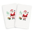 thumbnail image 2 of Linum Home Textiles Christmas Santa Waving Embroidered Turkish Cotton Hand Towel - Set of 2, 2 of 7
