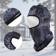 thumbnail image 4 of Unique Bargains 1 Pc Ice Silk Snake Pattern Balaclava Face Mask Navy Blue, 4 of 5