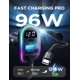 thumbnail image 2 of Cargador de coche LISEN USB C 96 W Super Fast PD & QC3.0 con cable, 2 of 9