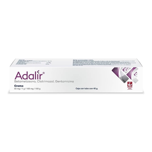 Adalir Betametasona 50mg, Clotrimazol 1g, Gentamicina 100mg Crema con tubo con 40g