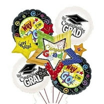 PMU Graduation "Congrats Grad" Starburst Balloon Bouquet