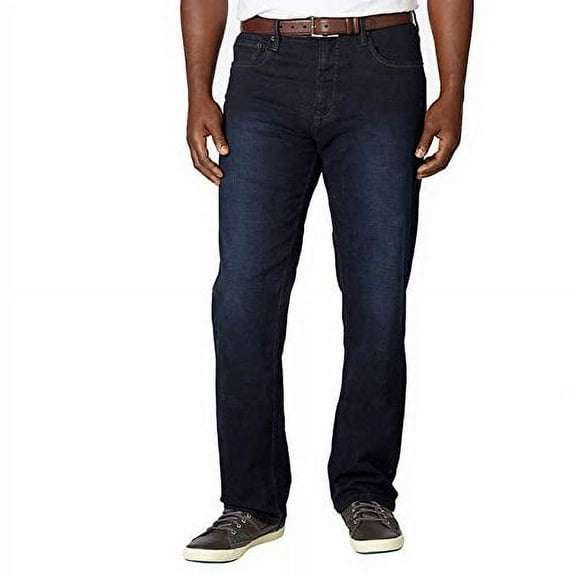 Urban Star Men's Relaxed Fit Straight Leg Jeans (34 x 30, Midnight Blue)