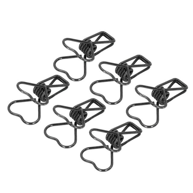 Office Binder Clips, Binder Clips Heart Shape For Bill For Account For Clothing Black,Red