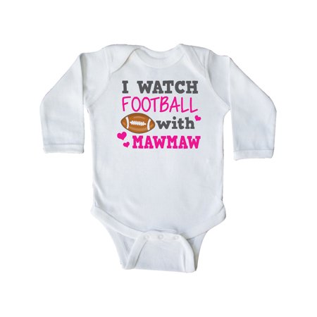 

Inktastic I Watch Football with My Mawmaw Gift Baby Girl Long Sleeve Bodysuit