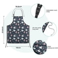 thumbnail image 7 of Dark Blue Swan Ballerina Pattern Kids Aprons for Girls and Boys,Adjustable Neck Strap Toddler Aprons for Kids Cooking Baking, 7 of 7